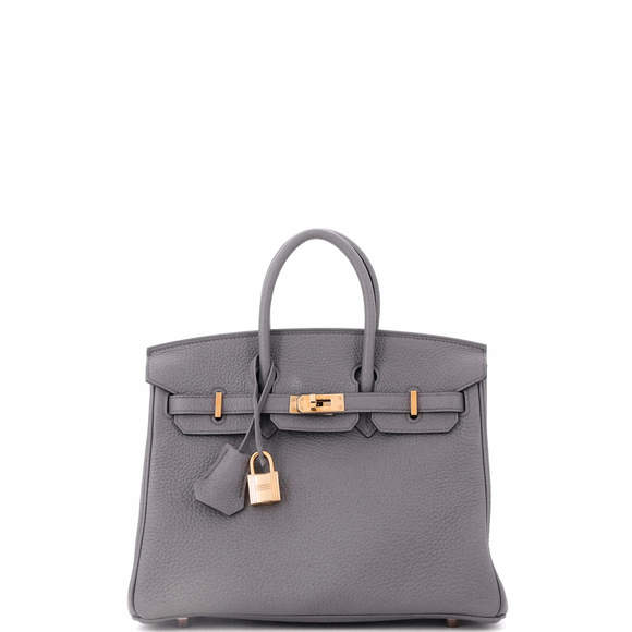 Hermes Birkin 25 Grey Togo with Rose Gold Hardware - Picture 1 of 8